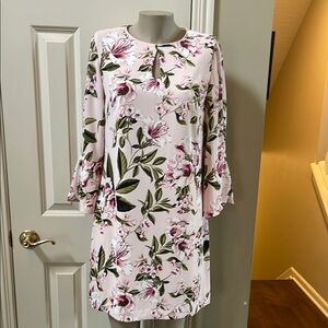White House Black Market Pink Floral Dress, sz 12